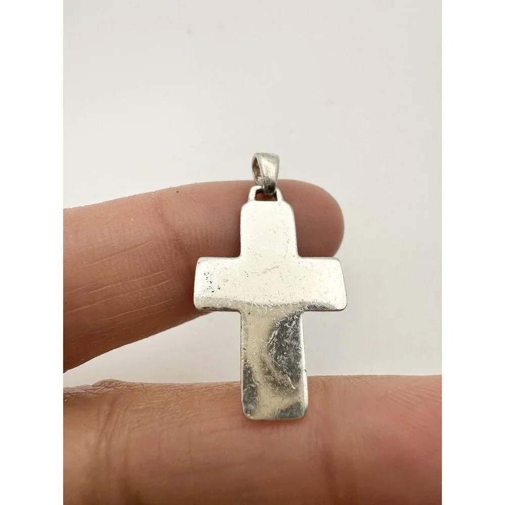 925 Sterling Silver Cross Pendant Faith Can Move Mountains
